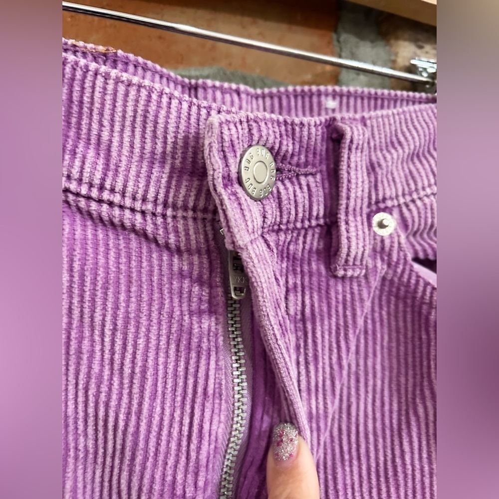 BDG High & Wide Corduroy Purple Pants Size 25 - Picture 5 of 10